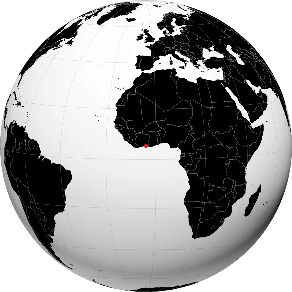 Abidjan pada glob