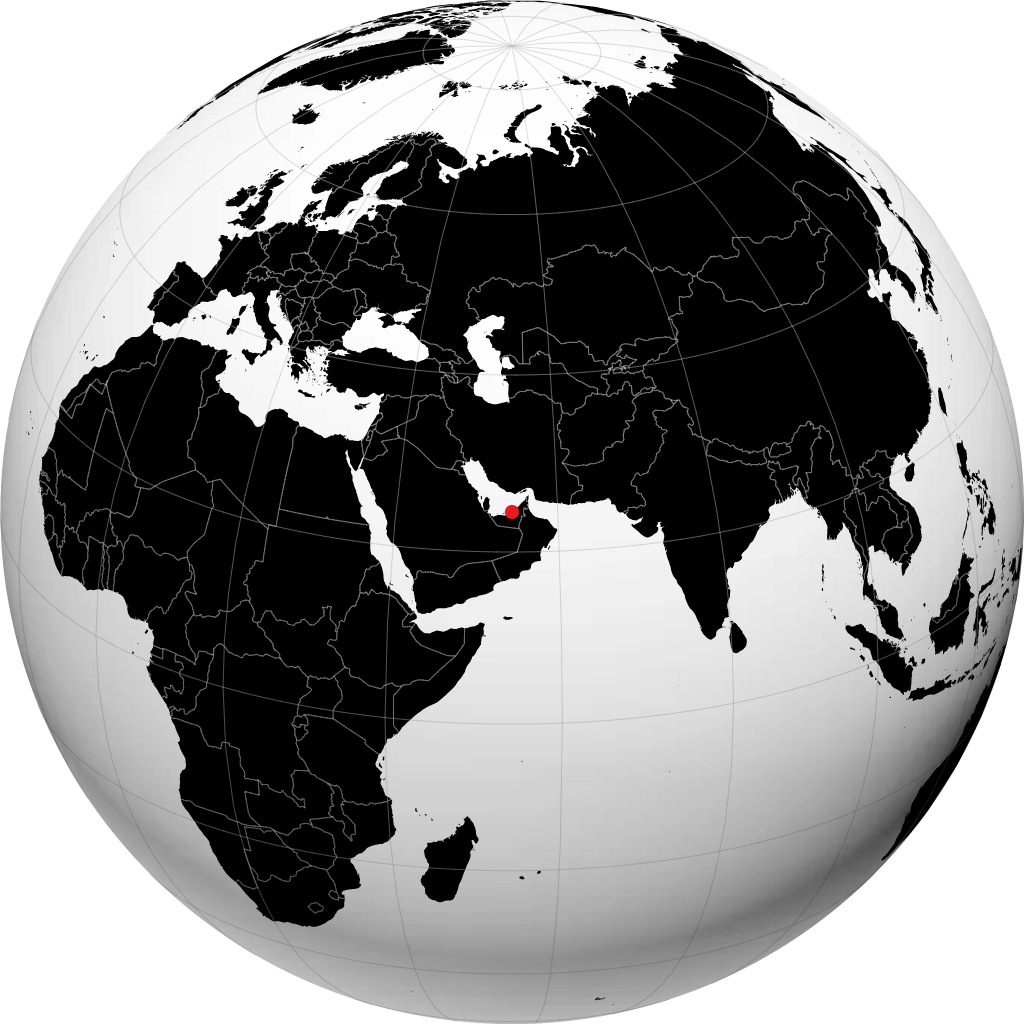 Abu Dhabi pada glob