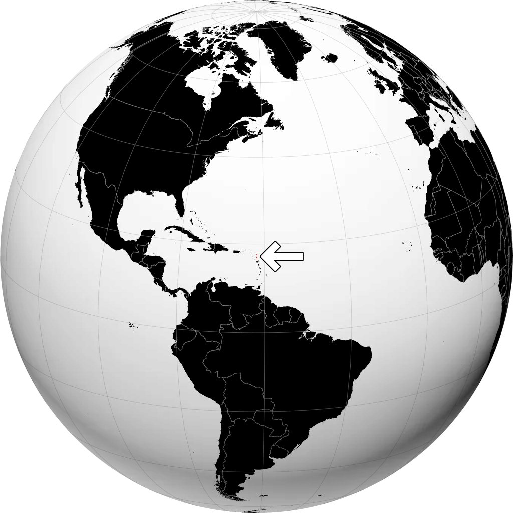 Antigua dan Barbuda pada glob