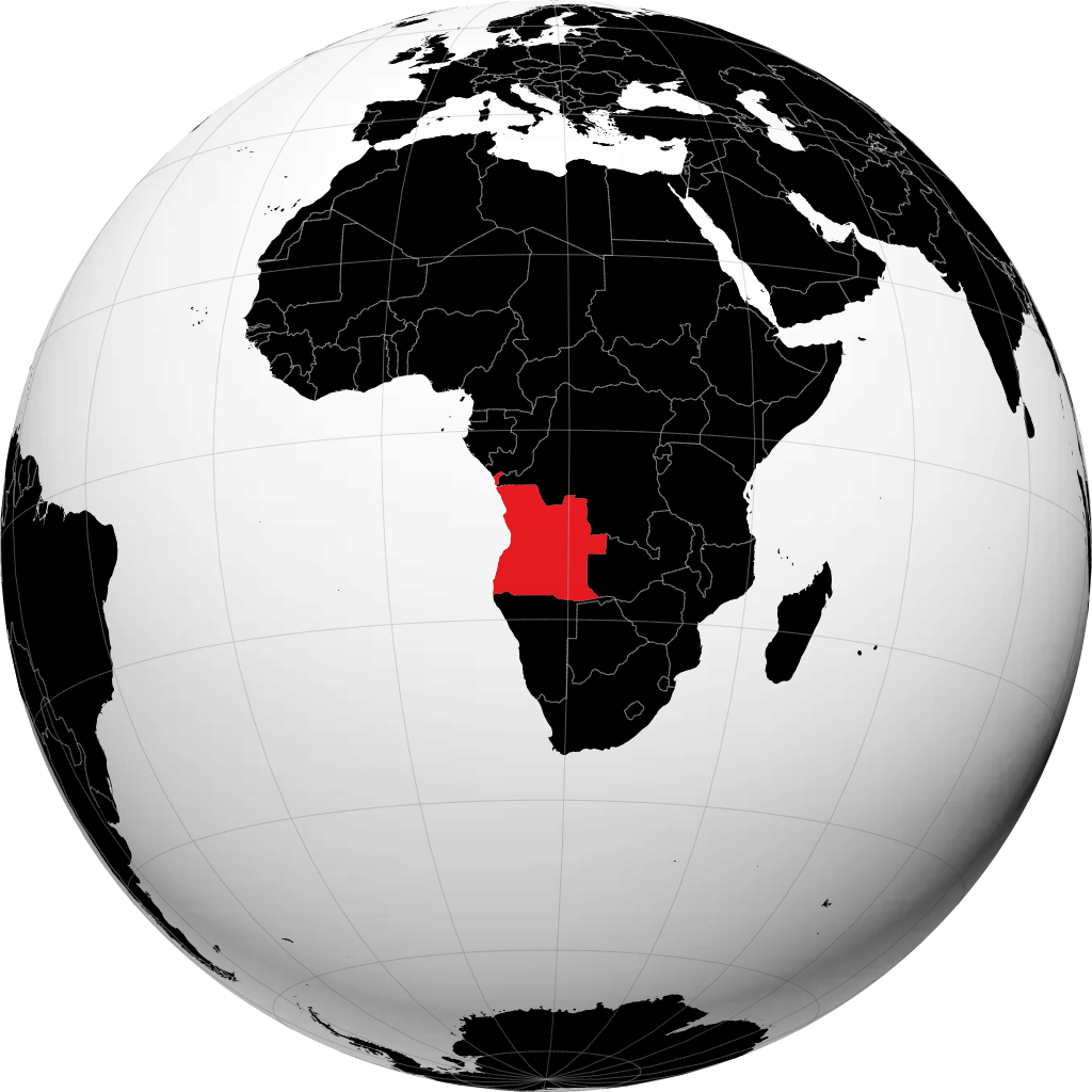 Angola pada glob