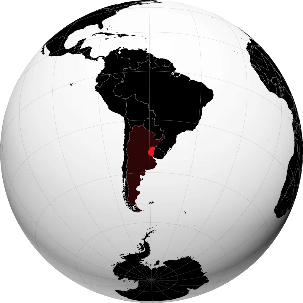 Wilayah Entre Ríos pada glob