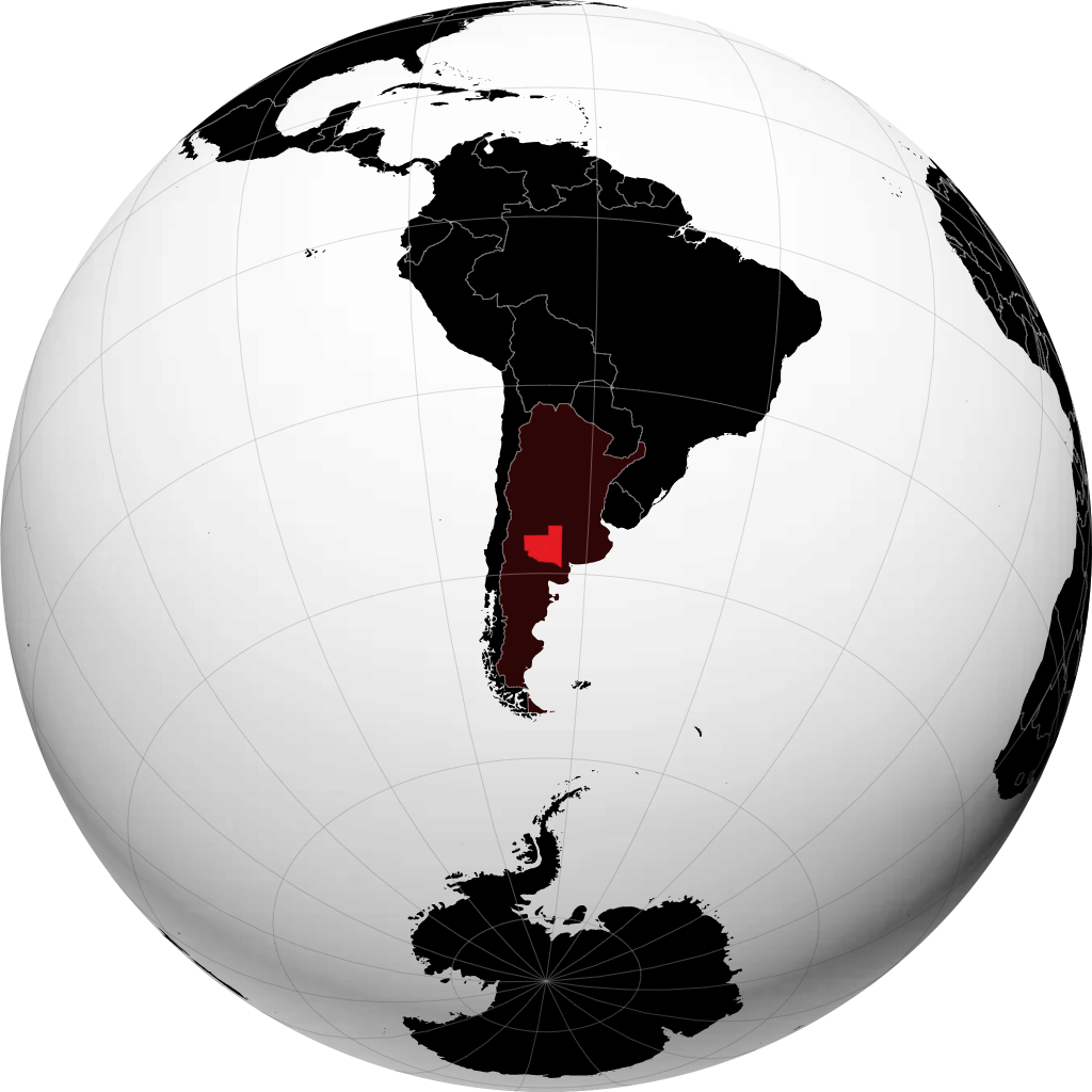 Wilayah La Pampa pada glob