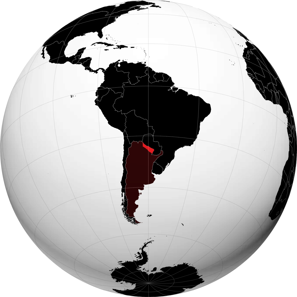 Wilayah Formosa pada glob