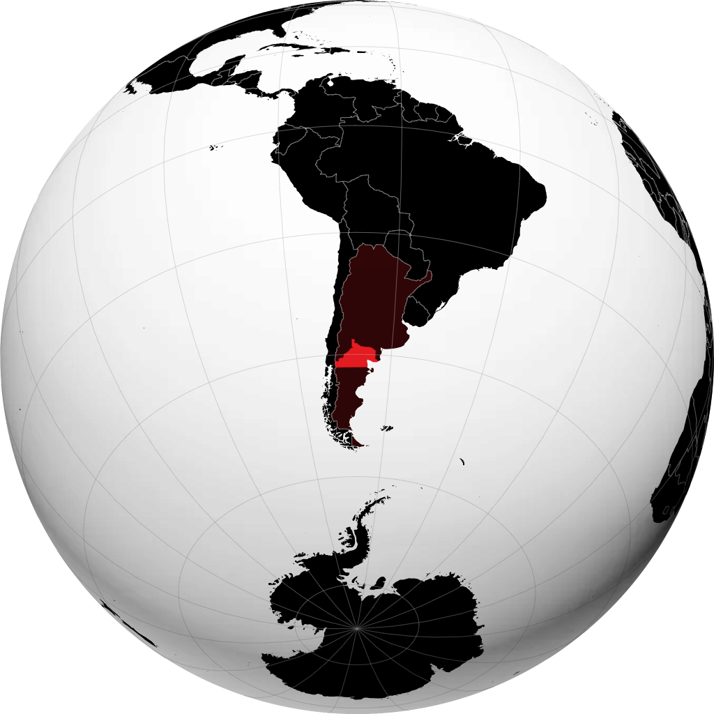 Wilayah Río Negro pada glob