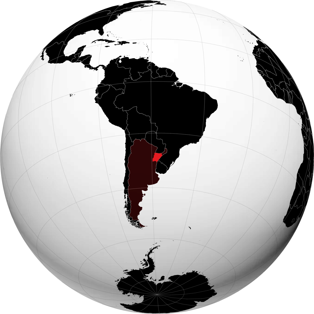 Wilayah Corrientes pada glob