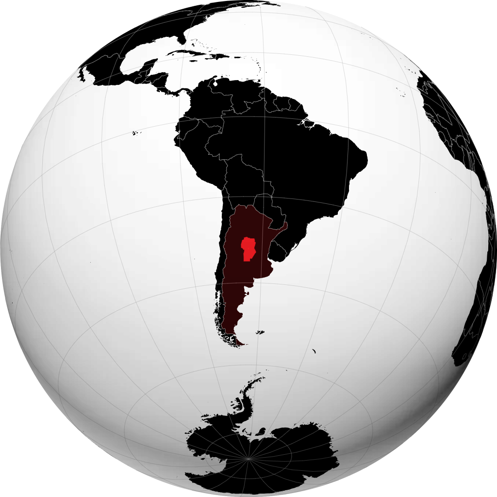 Wilayah Córdoba pada glob