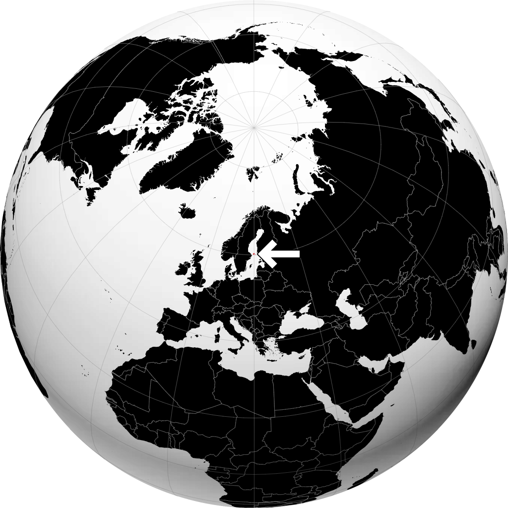 Kepulauan Åland pada glob