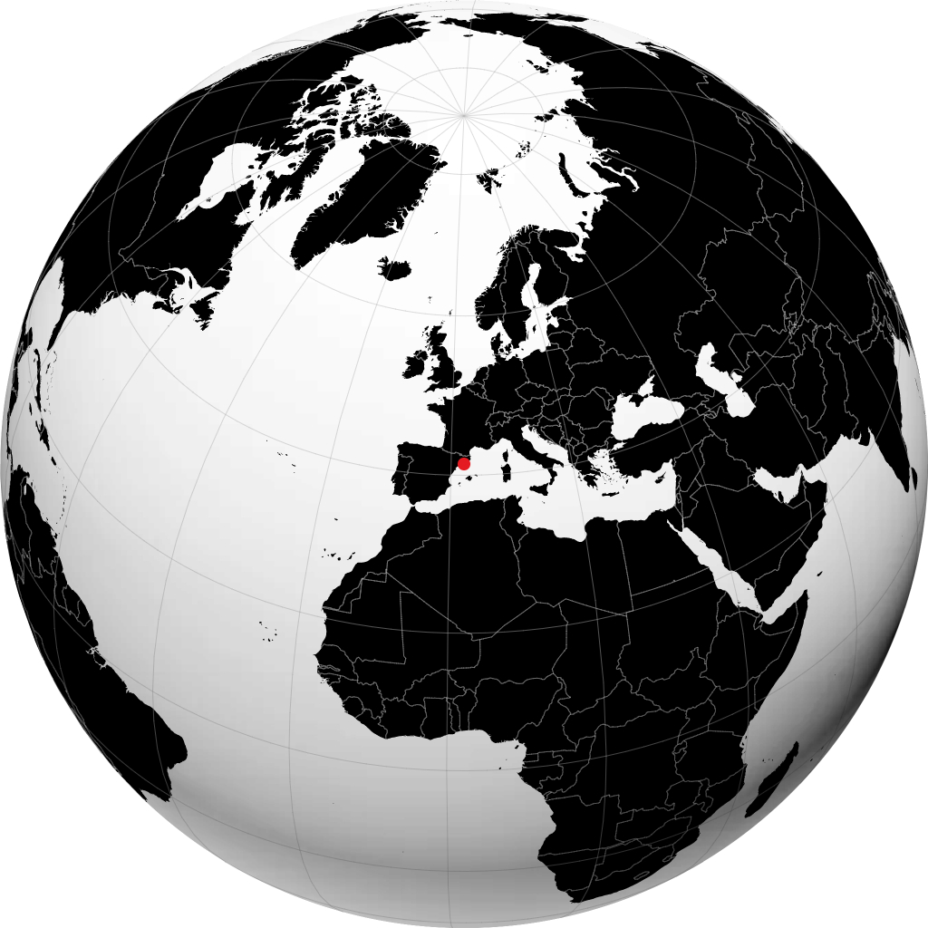 Barcelona pada glob