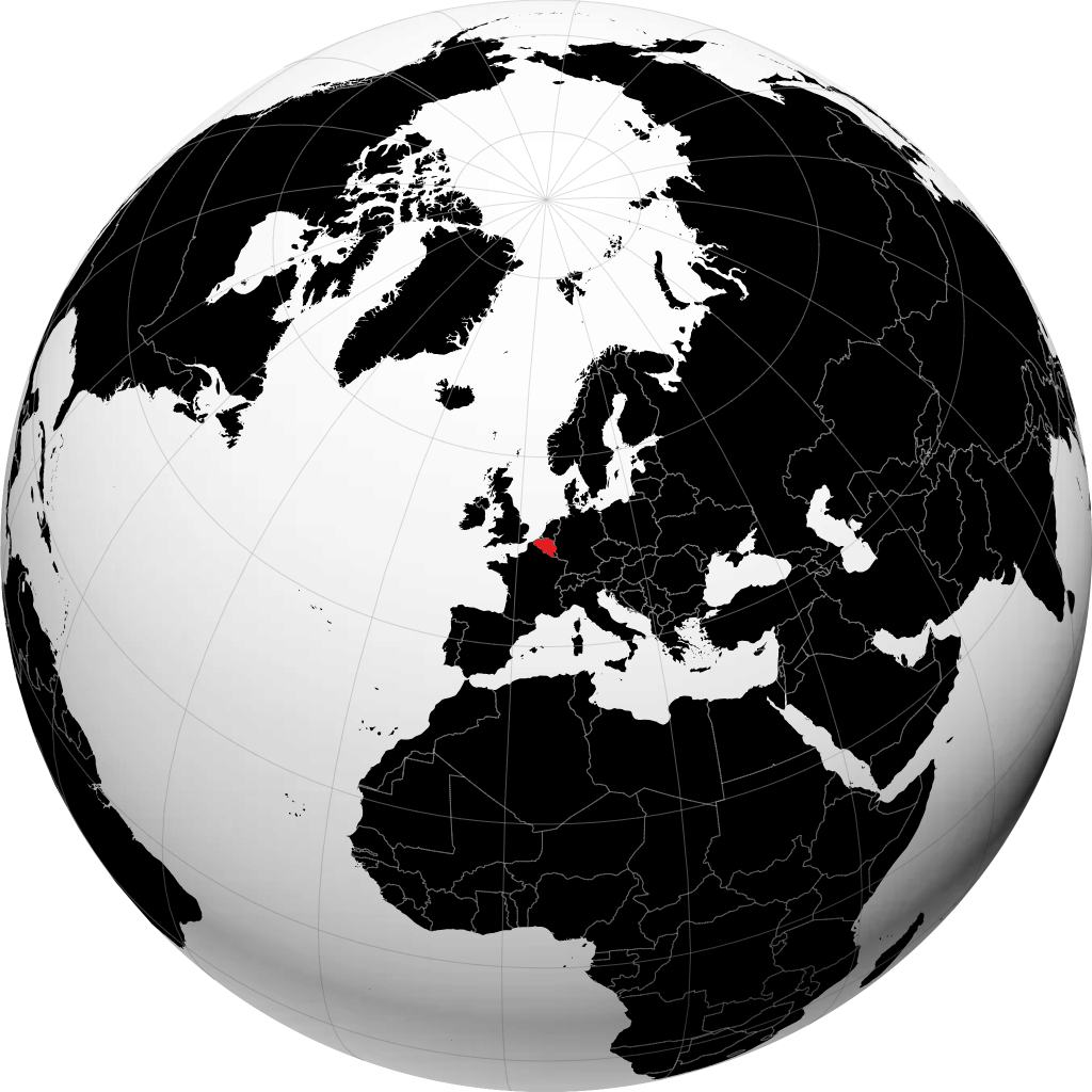 Belgium pada glob