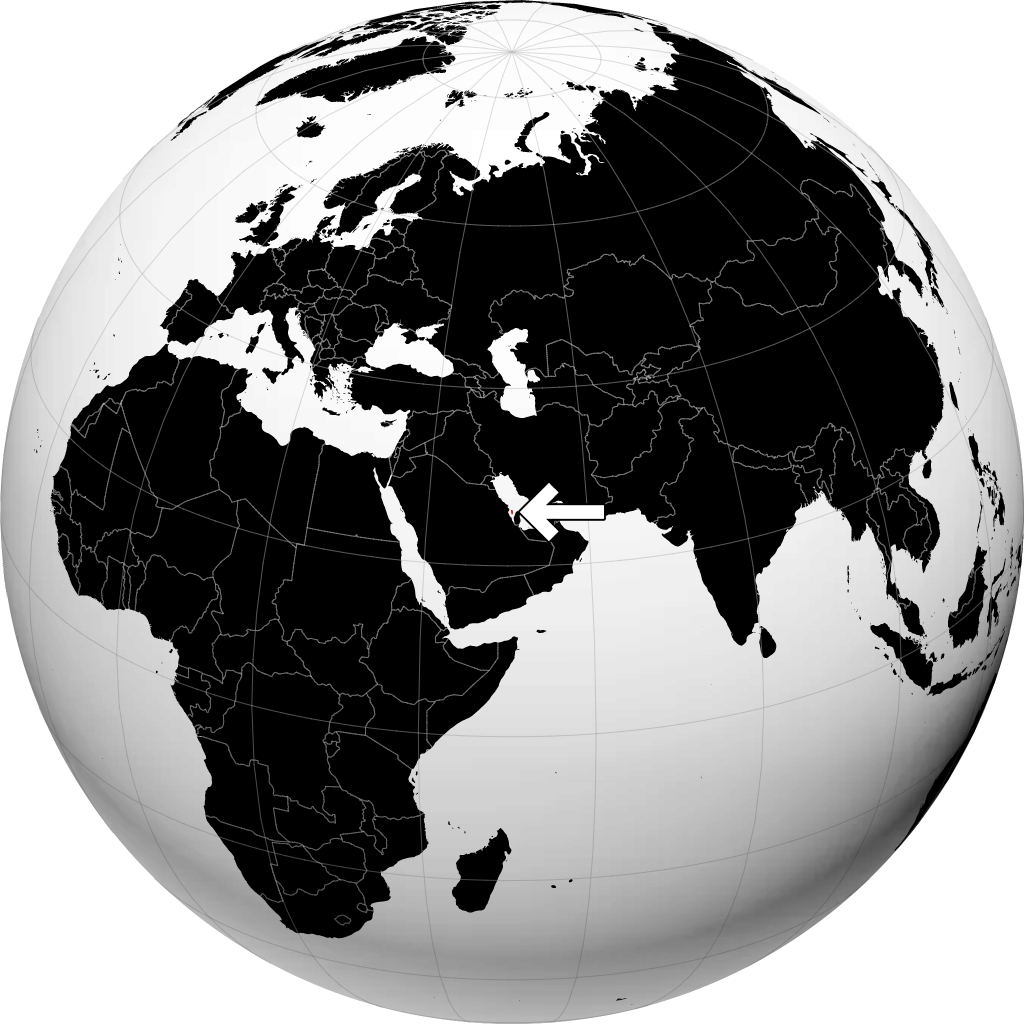 Bahrain pada glob