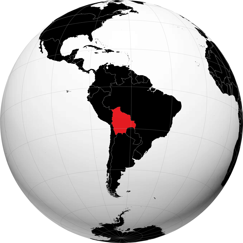 Bolivia pada glob
