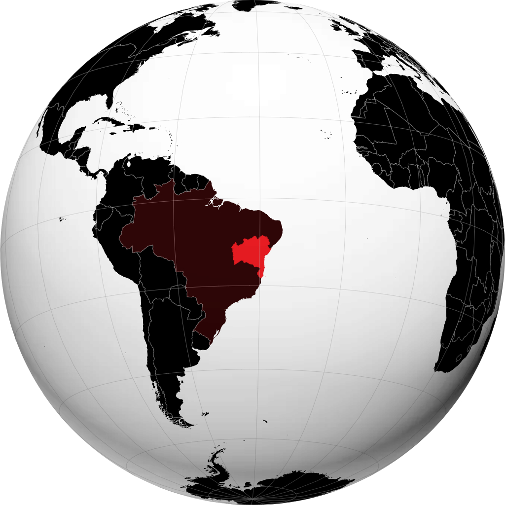 Negeri Bahia pada glob