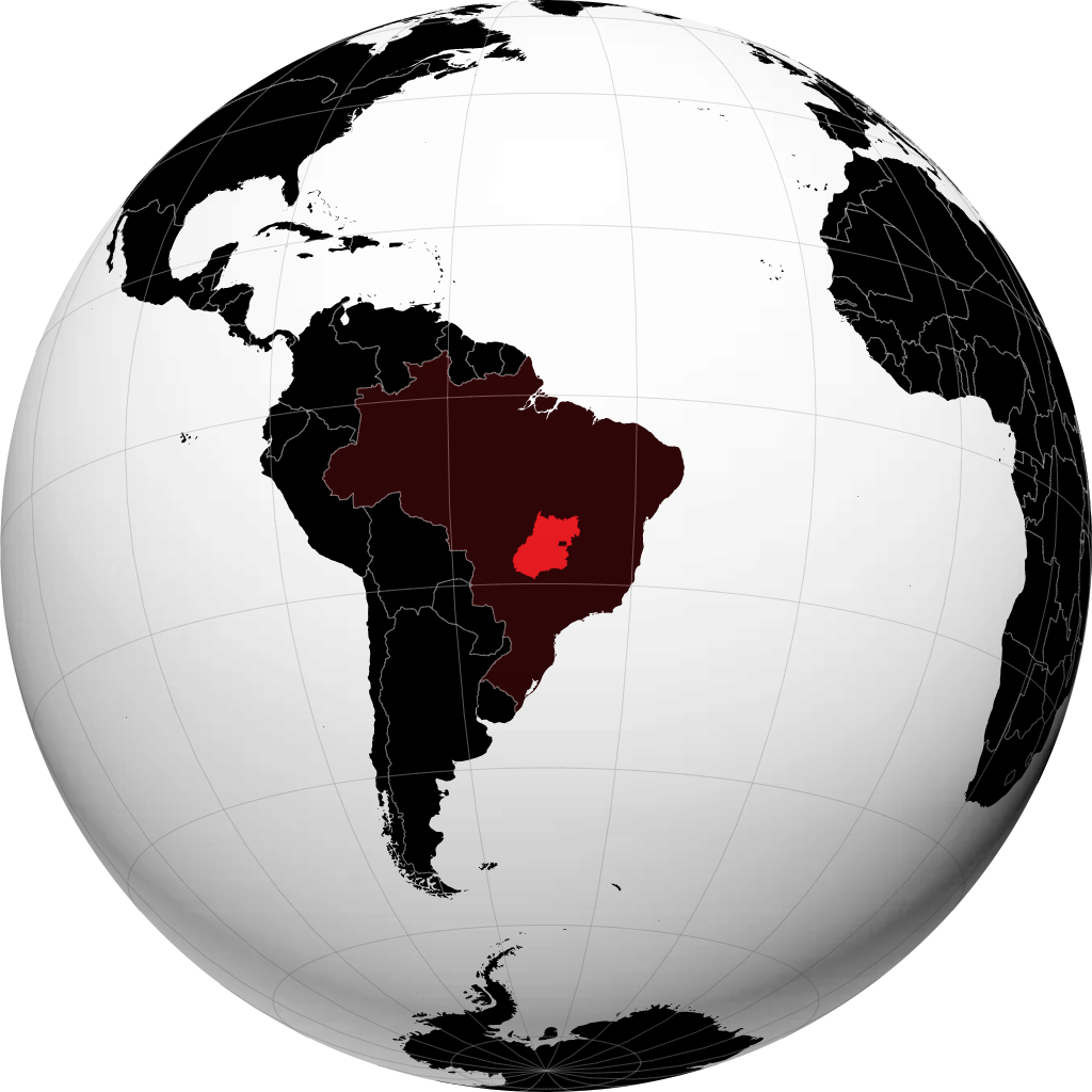 Negeri Goiás pada glob