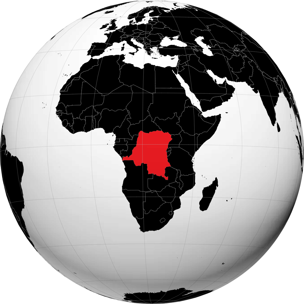 DR Congo pada glob