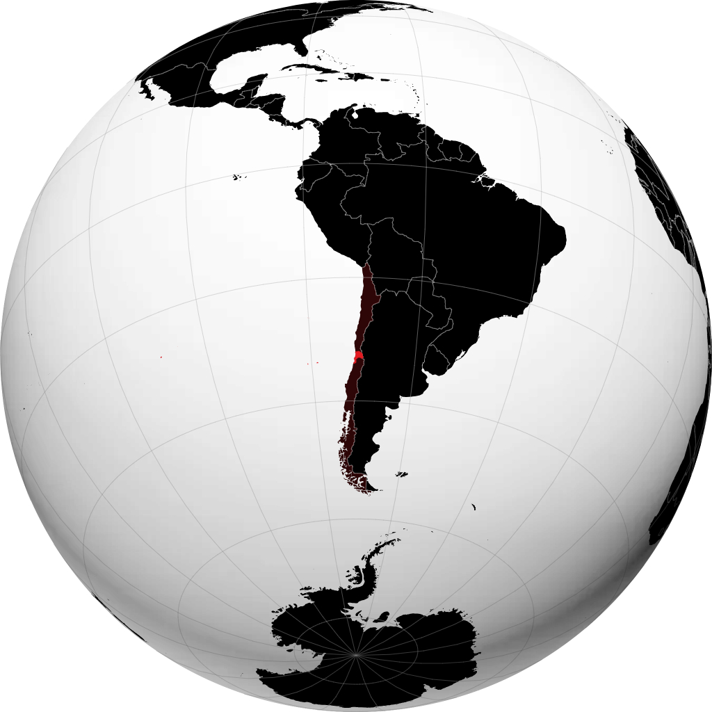 Wilayah Valparaíso pada glob