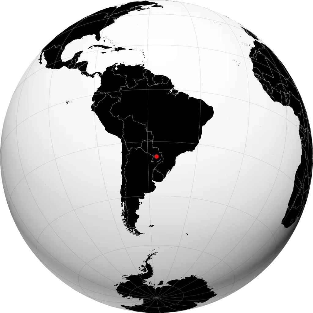 Coronel Oviedo pada glob