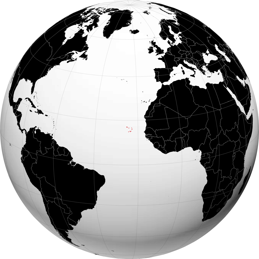 Cabo Verde pada glob