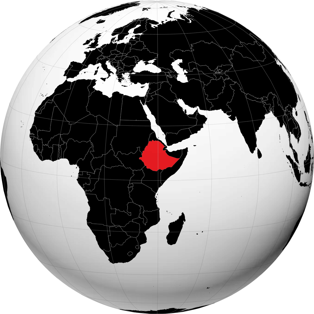 Ethiopia pada glob