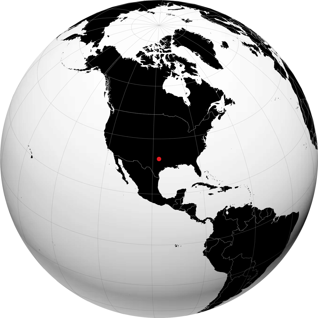 Fort Worth pada glob