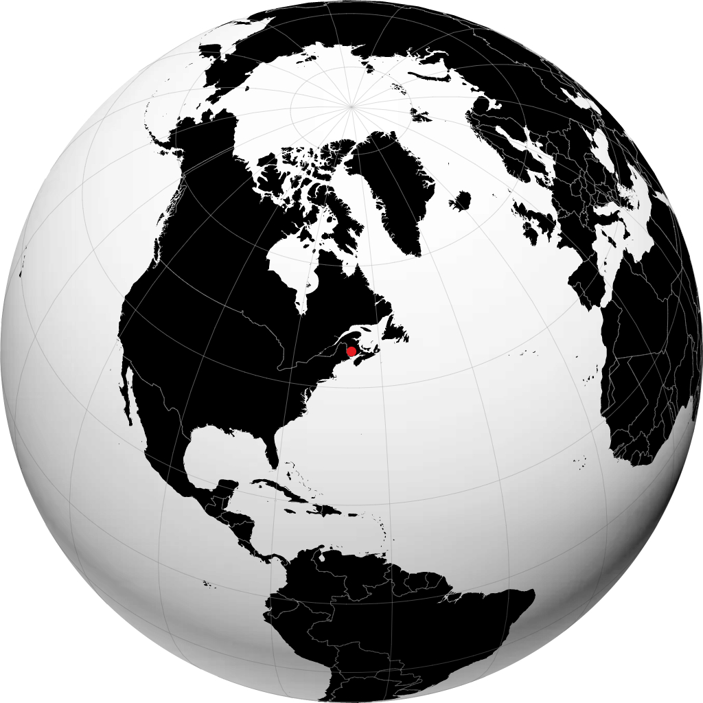 Fredericton pada glob
