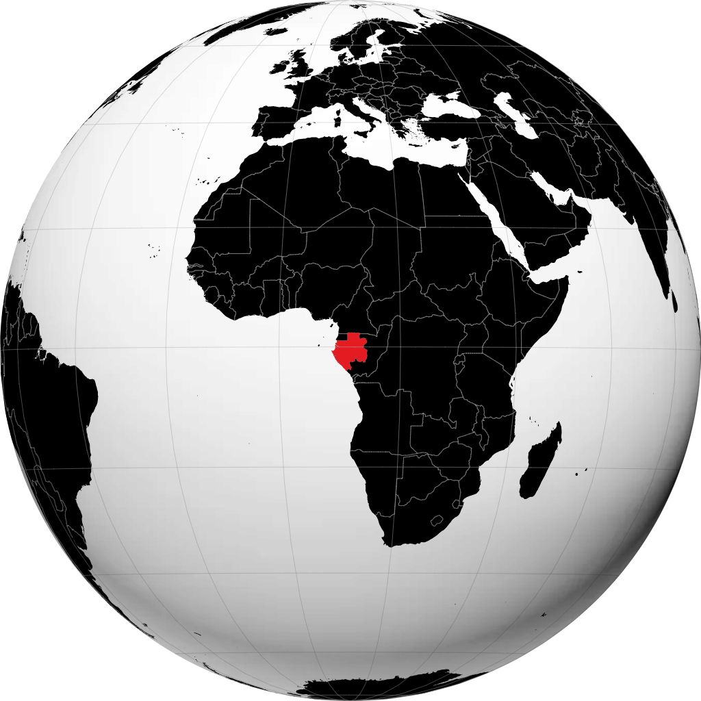 Gabon pada glob