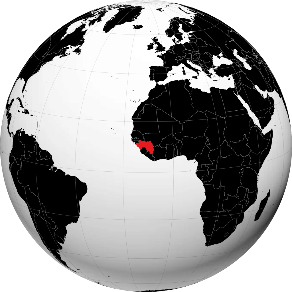 Guinea pada glob