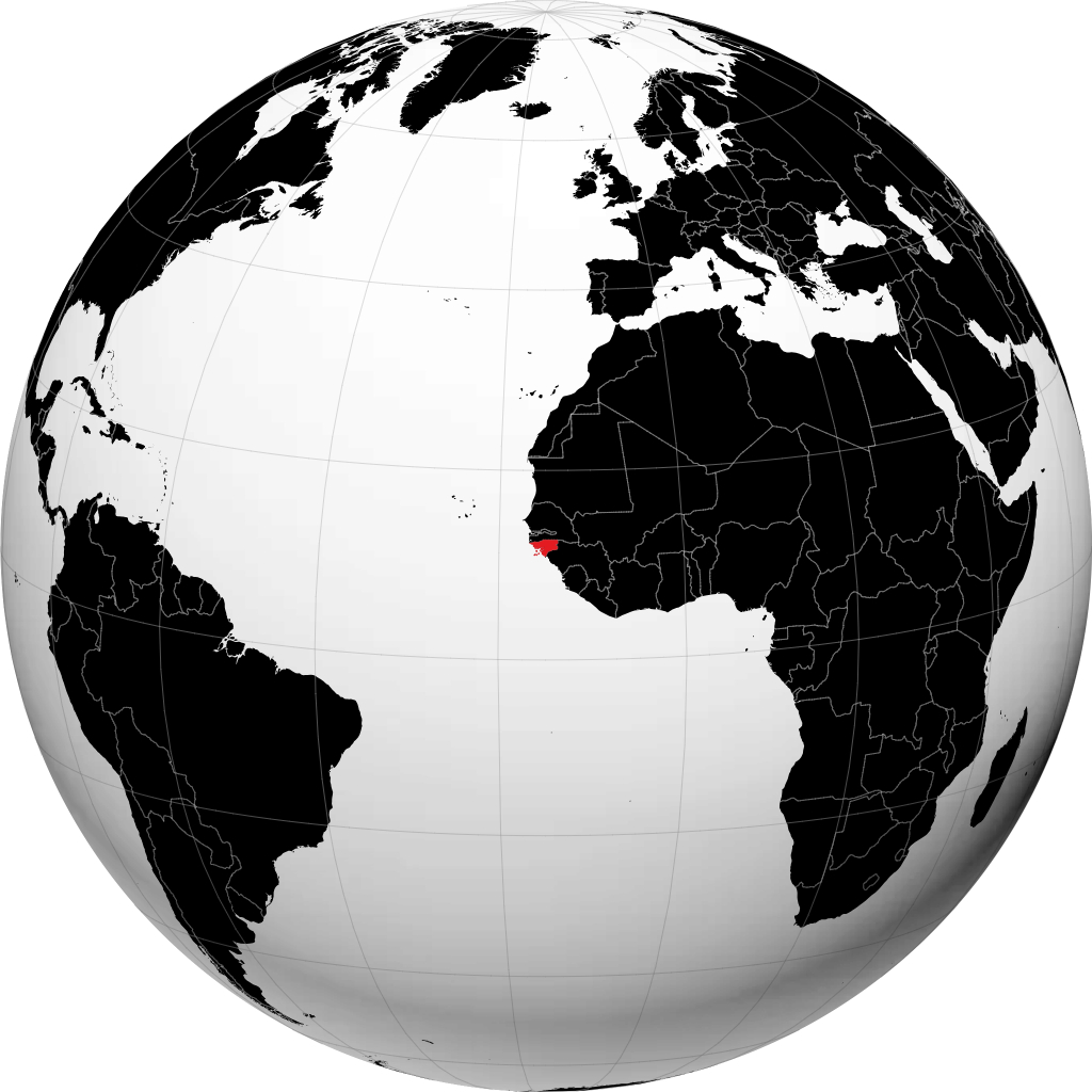 Guinea-Bissau pada glob