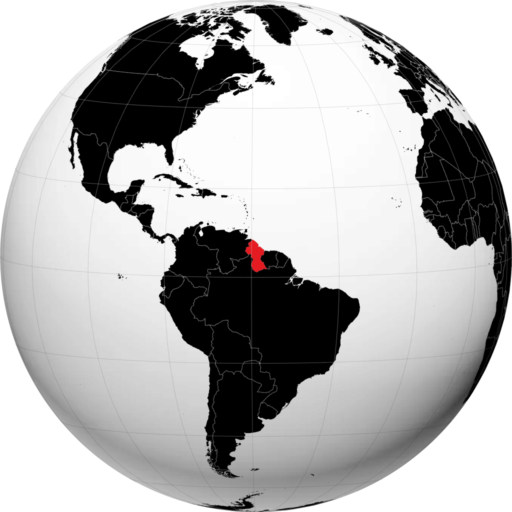 Guyana pada glob
