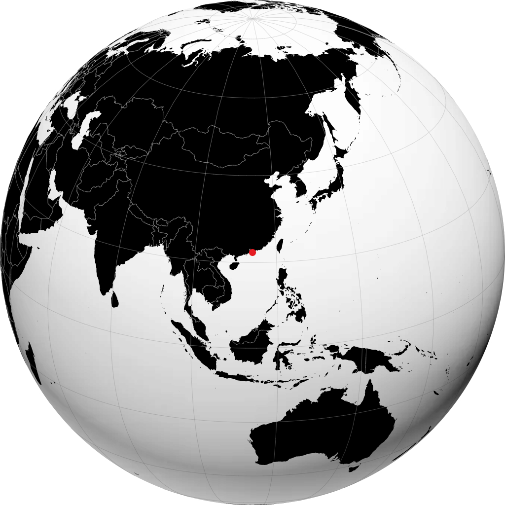 Hong Kong pada glob