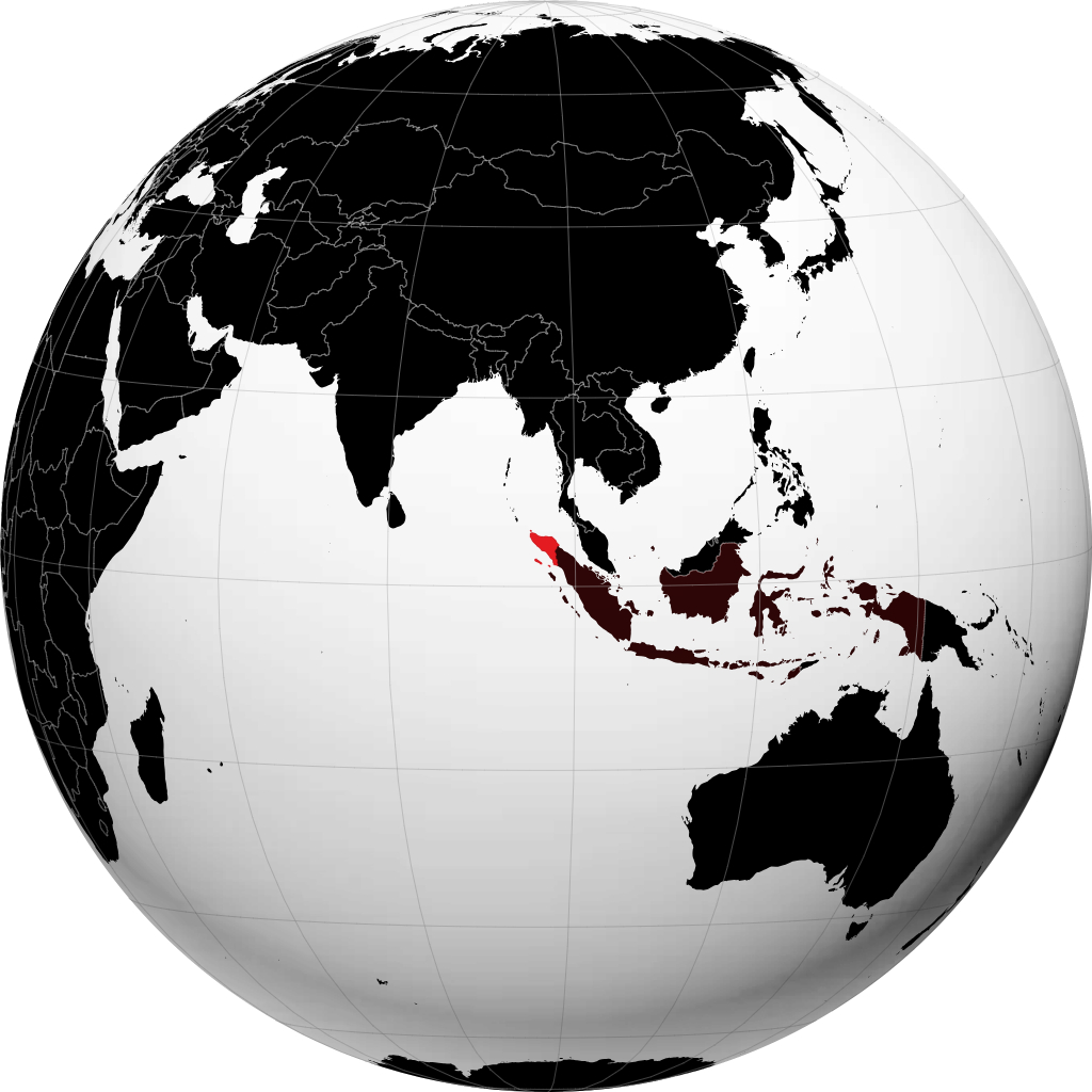 Wilayah Nanggroe Aceh Darussalam pada glob