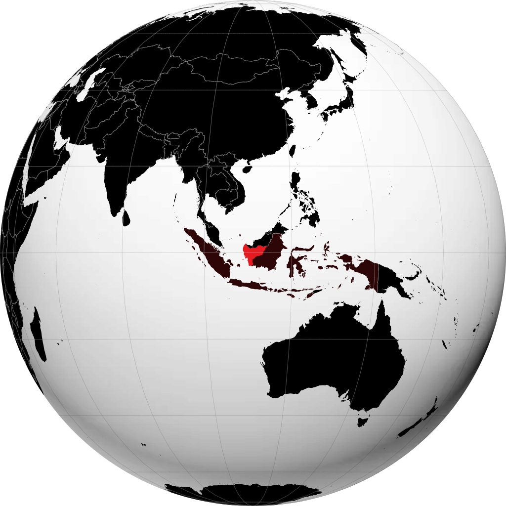 Wilayah Kalimantan Barat pada glob