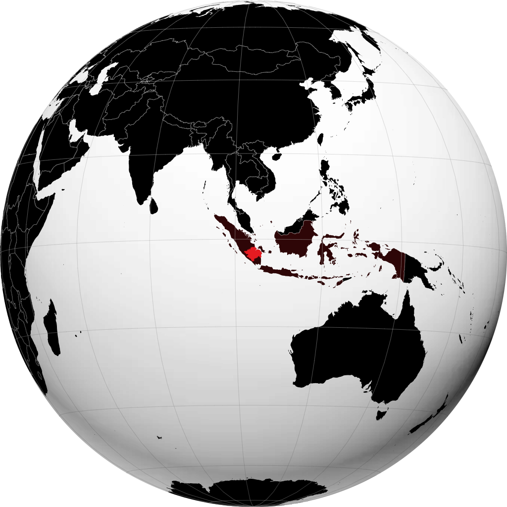 Sumatera Selatan pada glob