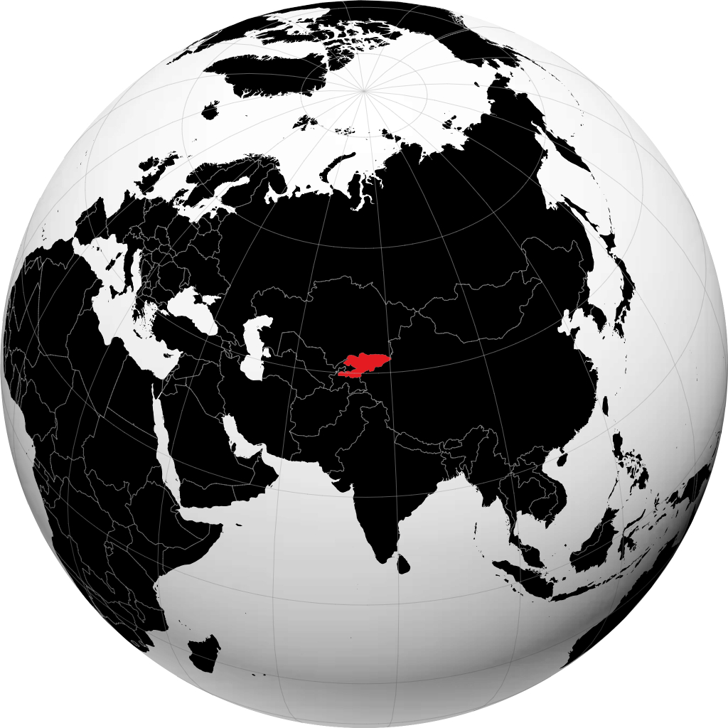 Kyrgyzstan pada glob