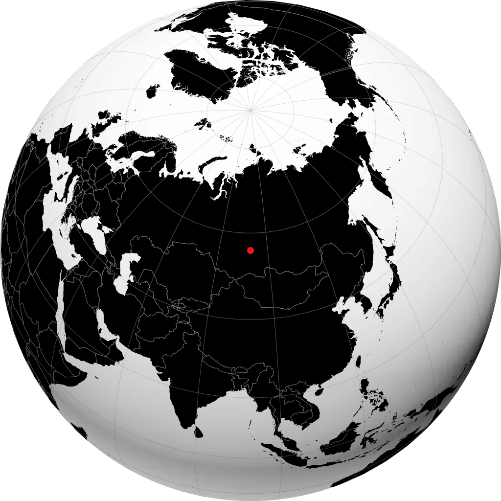 Krasnoyarsk pada glob