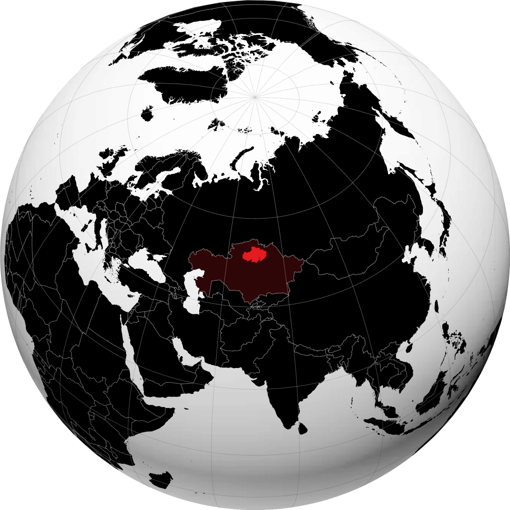 Wilayah Aqmola pada glob