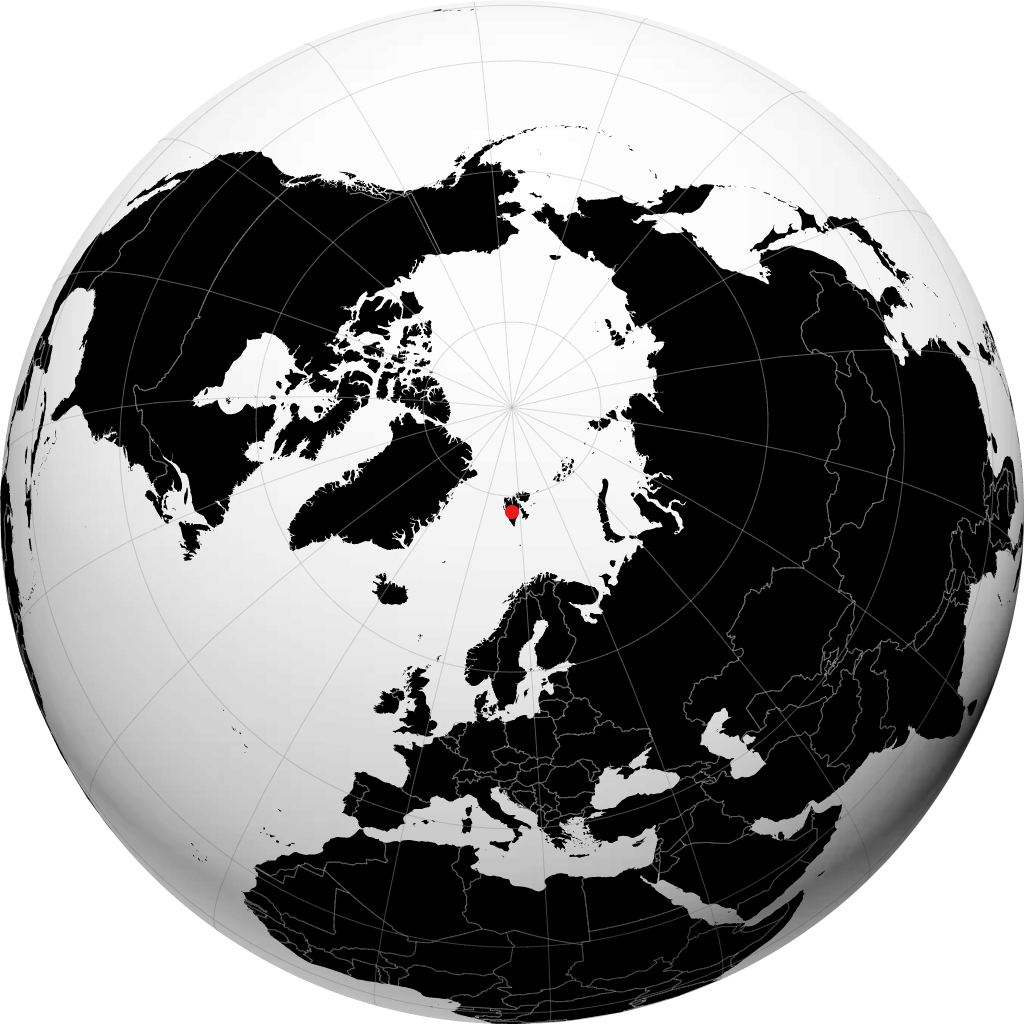 Longyearbyen pada glob