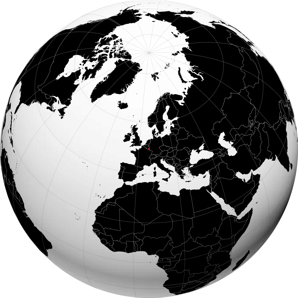 Luxembourg pada glob
