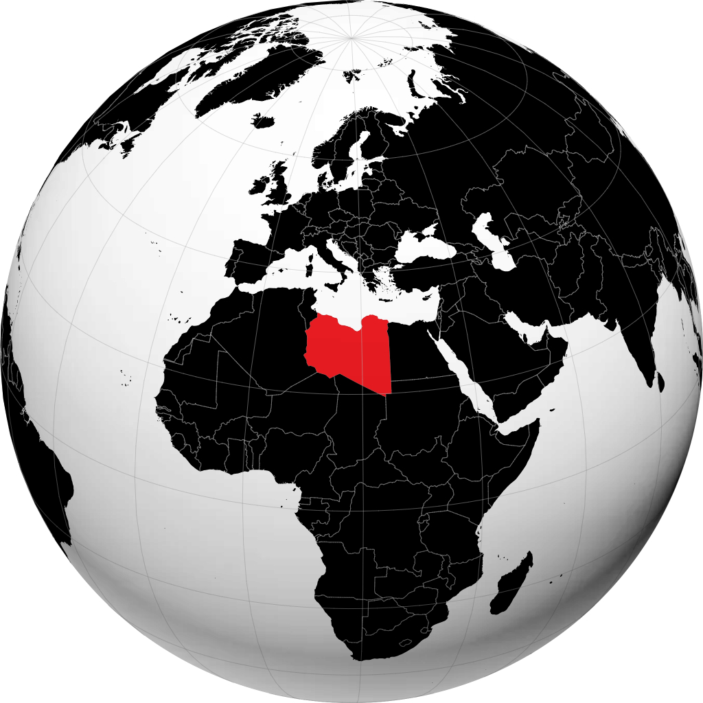 Libya pada glob
