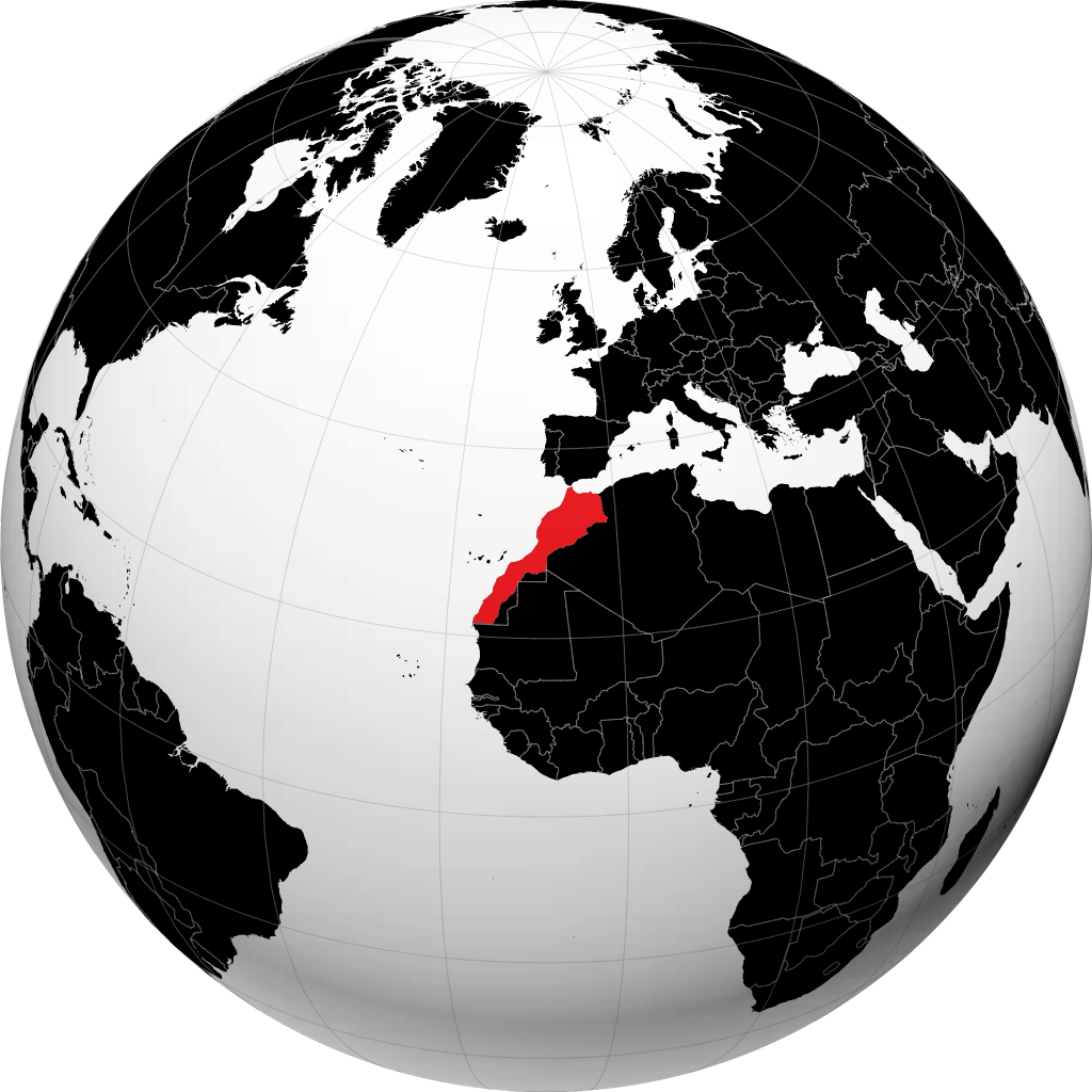 Maghribi pada glob