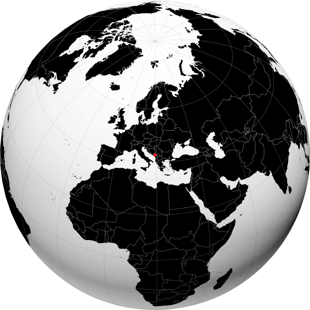 Montenegro pada glob