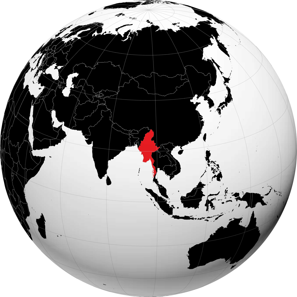 Myanmar pada glob