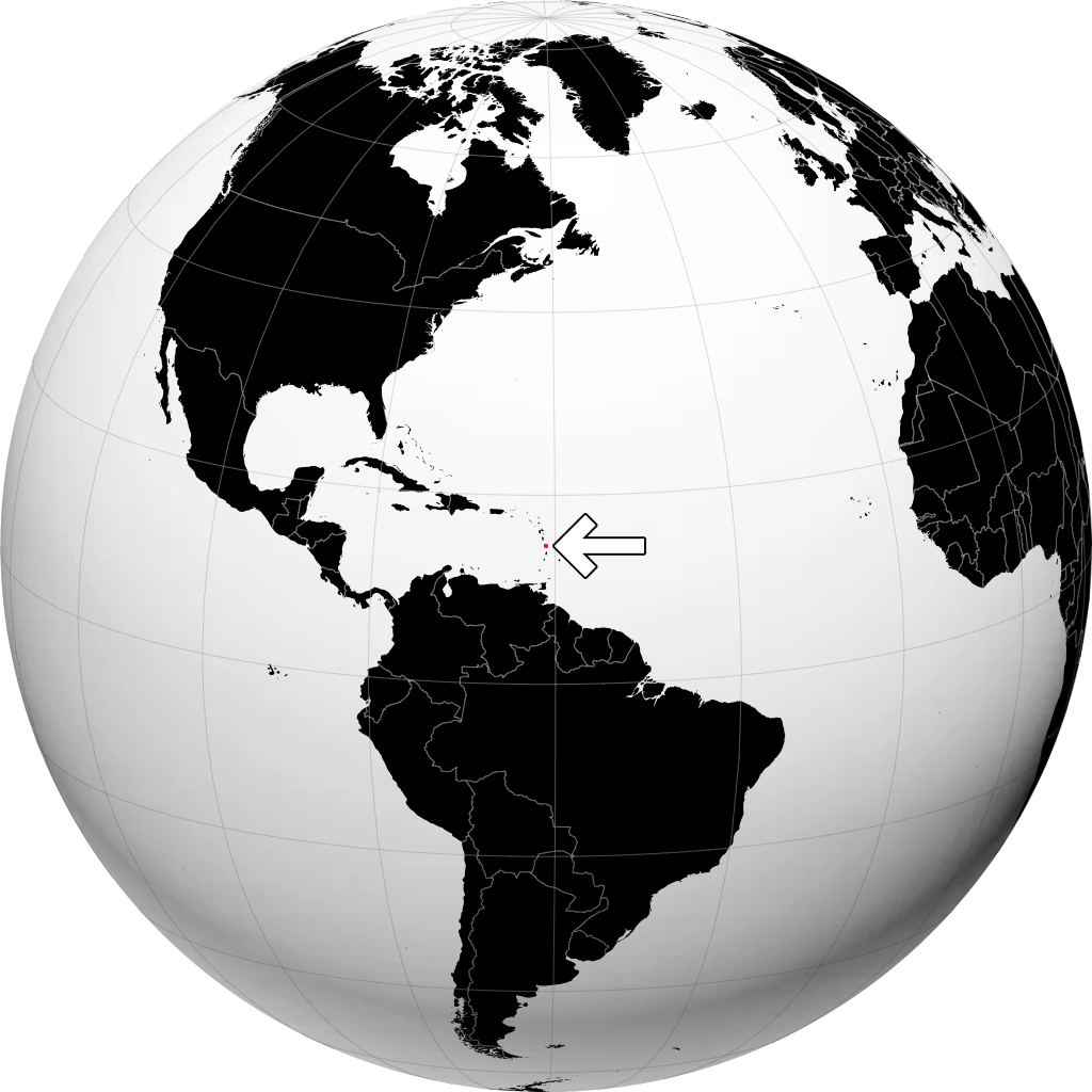 Martinique pada glob