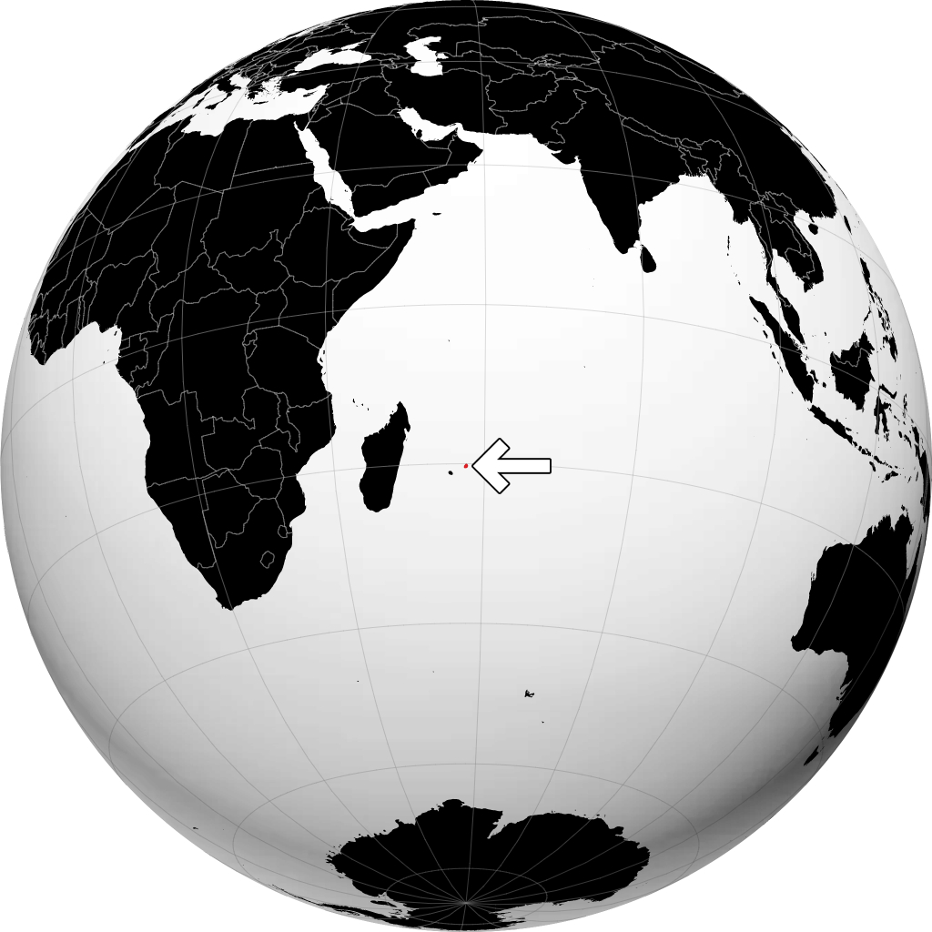 Mauritius pada glob