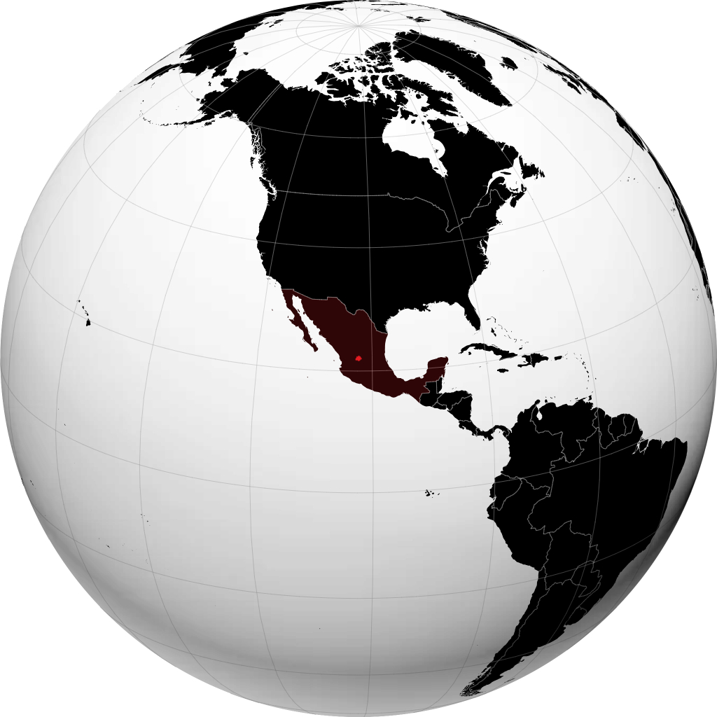 Negeri Aguascalientes pada glob