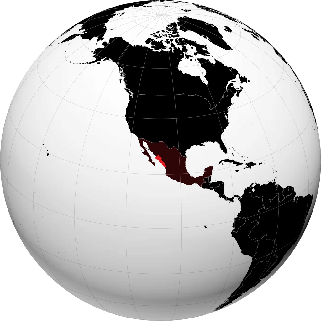Sinaloa pada glob