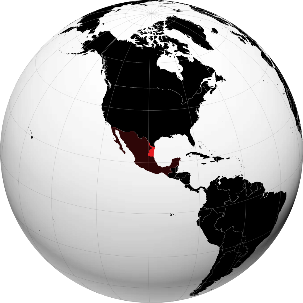 Tamaulipas pada glob