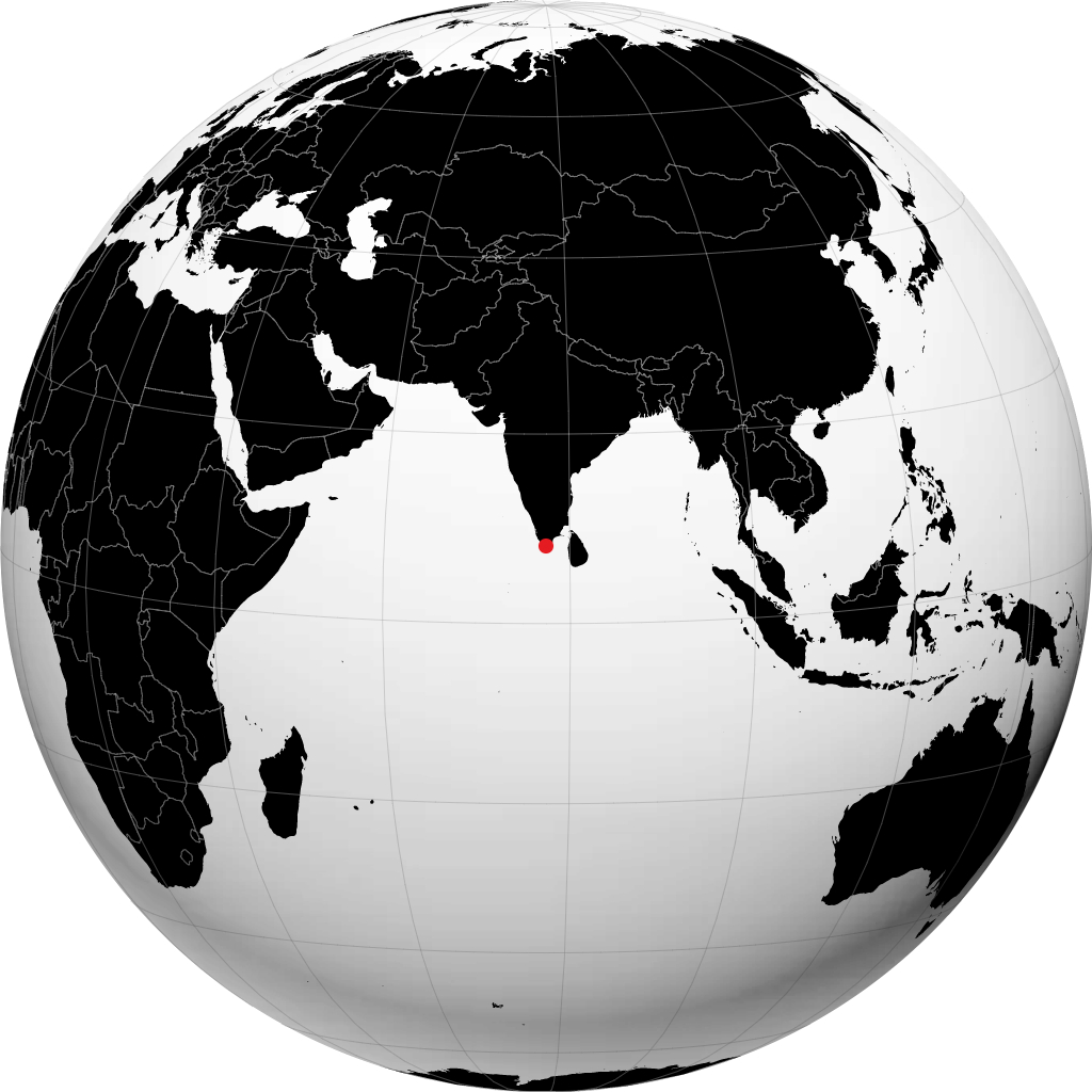 Nagercoil pada glob