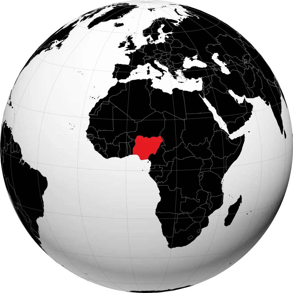 Nigeria pada glob