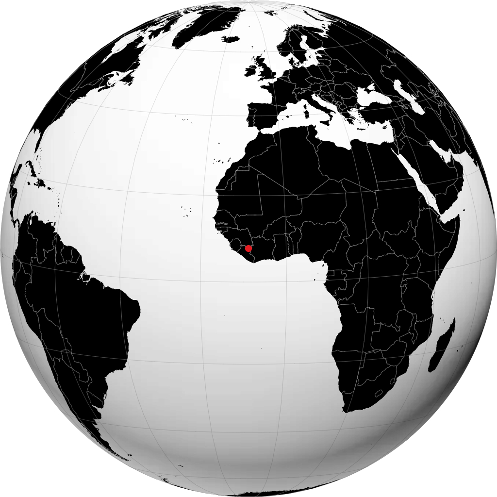 Nzérékoré pada glob