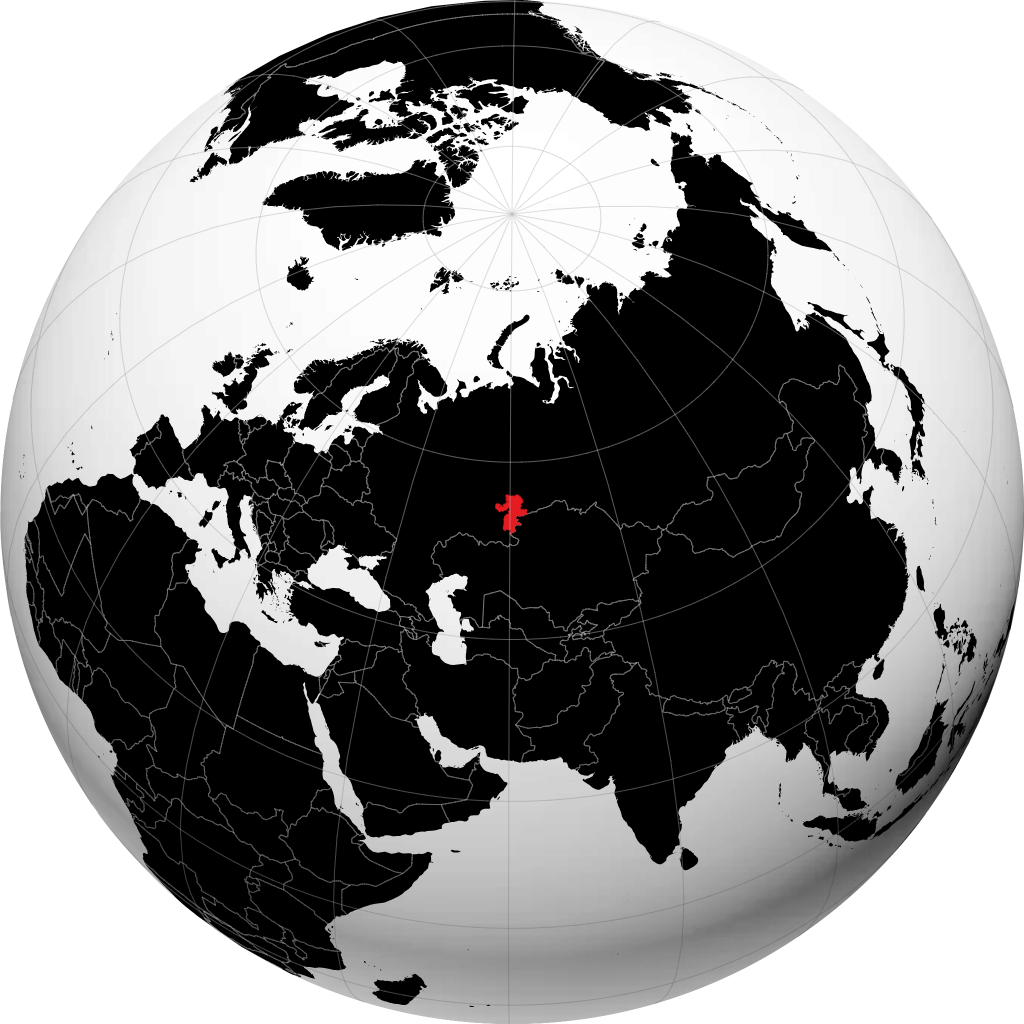Wilayah Chelyabinsk pada glob